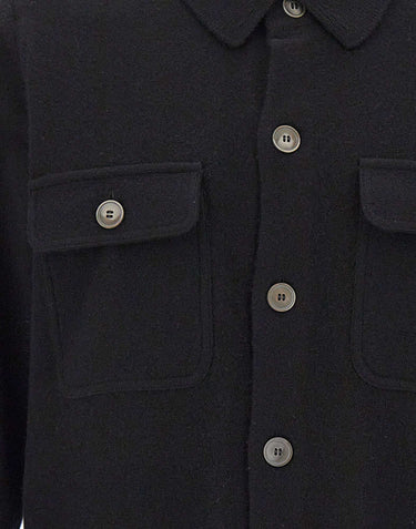 GRAN SASSO Camicia in maglia di cashmere BLACK Uomo 