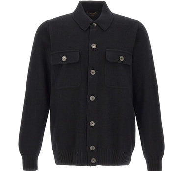 GRAN SASSO Camicia in maglia di cashmere BLACK Uomo 