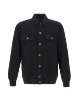 GRAN SASSO Camicia in maglia di cashmere BLACK Uomo 