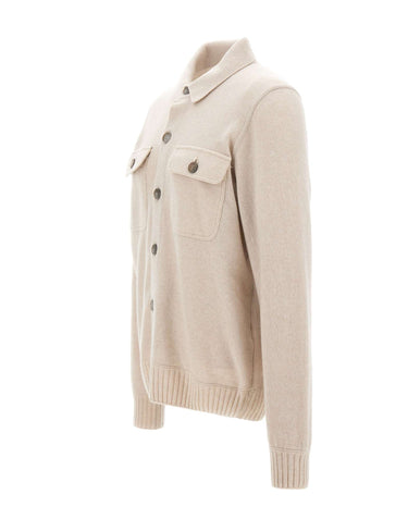 GRAN SASSO Camicia in maglia di cashmere BEIGE Uomo 