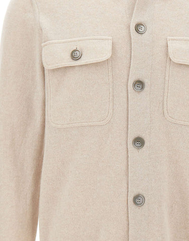 GRAN SASSO Camicia in maglia di cashmere BEIGE Uomo 