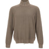 GRAN SASSO Cardigan con zip in lana e cashmere BROWN Uomo 