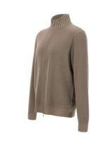 GRAN SASSO Cardigan con zip in lana e cashmere BROWN Uomo 