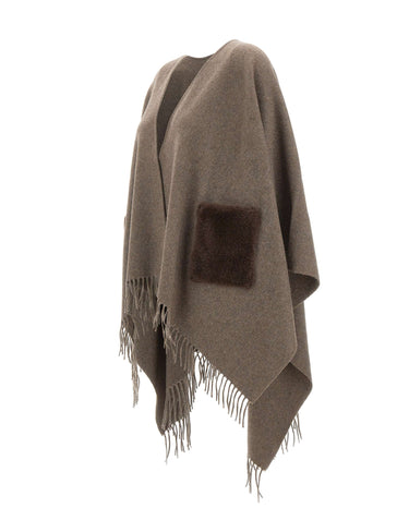 Mantella in lana e cashmere 95292 93092140 GRAN SASSO 
