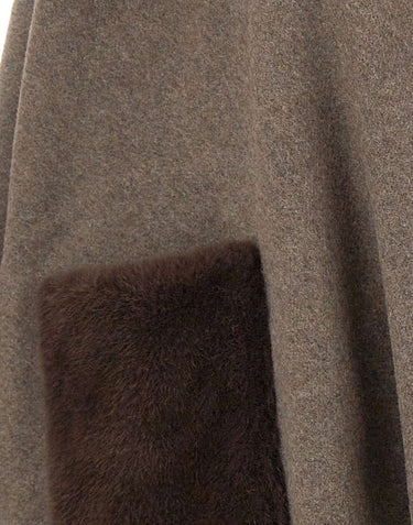 Mantella in lana e cashmere 95292 93092140 GRAN SASSO 