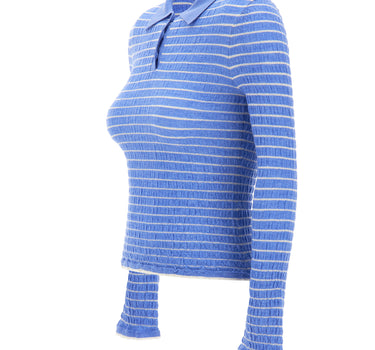 GUEST IN RESIDENCE Polo arricciata slim fit Light Blue Donna 