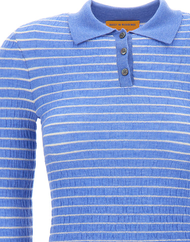GUEST IN RESIDENCE Polo arricciata slim fit Light Blue Donna 