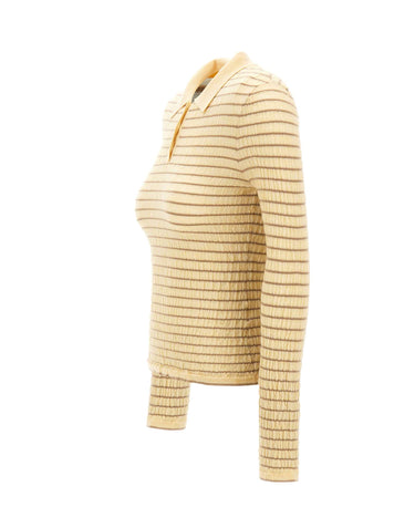 GUEST IN RESIDENCE Polo arricciata slim fit YELLOW Donna 