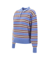 GUEST IN RESIDENCE Polo a righe "Collegiate" Light Blue Donna 