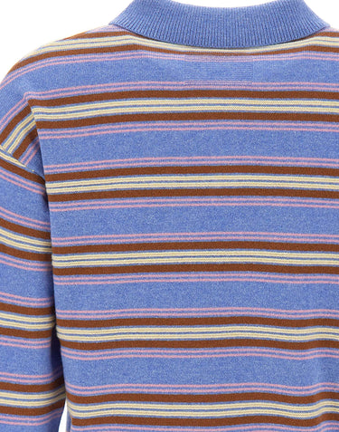 GUEST IN RESIDENCE Polo a righe "Collegiate" Light Blue Donna 