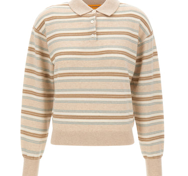 GUEST IN RESIDENCE Polo a righe "Collegiate" BEIGE Donna 