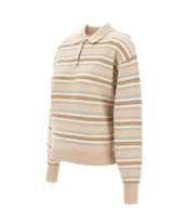 GUEST IN RESIDENCE Polo a righe "Collegiate" BEIGE Donna 