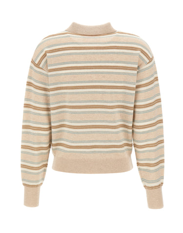 GUEST IN RESIDENCE Polo a righe "Collegiate" BEIGE Donna 