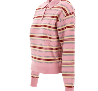 GUEST IN RESIDENCE Polo a righe "Collegiate" Pink Donna 