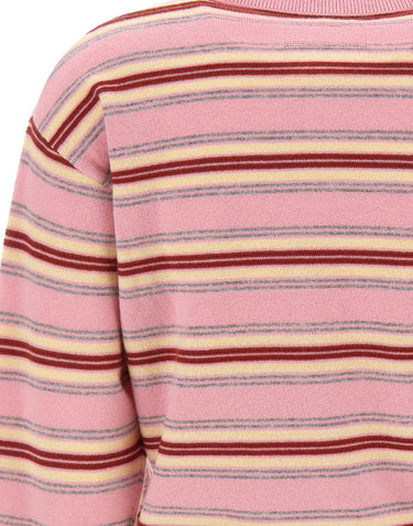 GUEST IN RESIDENCE Polo a righe "Collegiate" Pink Donna 