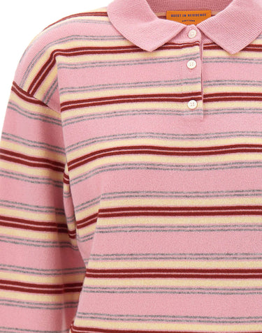 GUEST IN RESIDENCE Polo a righe "Collegiate" Pink Donna 