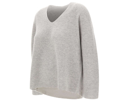HEMISPHERE Maglia in cashmere con scollo a V GREY Donna 