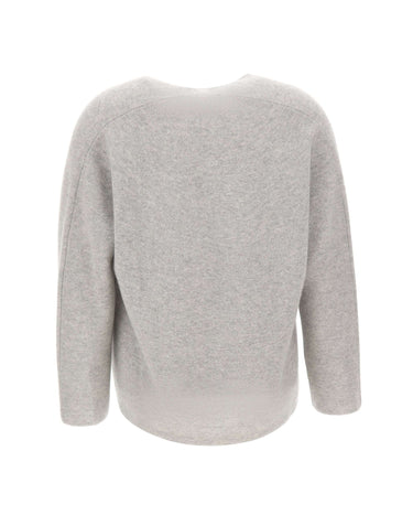 HEMISPHERE Maglia in cashmere con scollo a V GREY Donna 