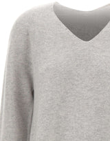 HEMISPHERE Maglia in cashmere con scollo a V GREY Donna 