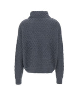 HEMISPHERE Maglia a collo alto in cashmere e seta BLUE Donna 