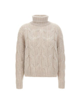 HEMISPHERE Maglia a collo alto in cashmere e seta GREY Donna 