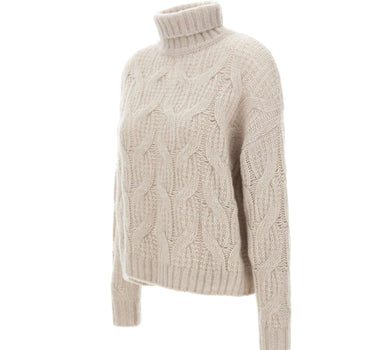 HEMISPHERE Maglia a collo alto in cashmere e seta GREY Donna 