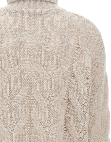 HEMISPHERE Maglia a collo alto in cashmere e seta GREY Donna 