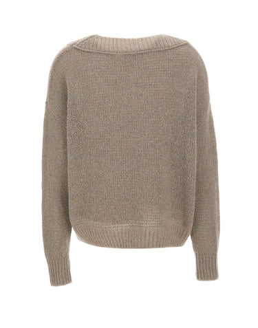 HEMISPHERE Maglia in cashmere e seta GREY Donna 