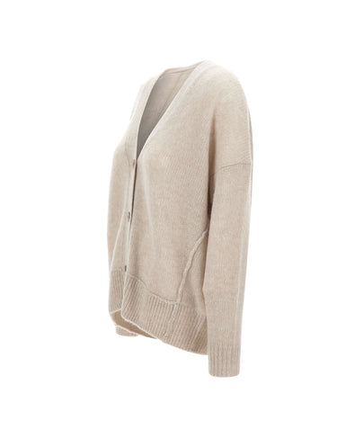 HEMISPHERE Cardigan in lana e cashmere GREY Donna 