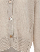 HEMISPHERE Cardigan in lana e cashmere GREY Donna 
