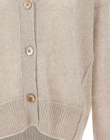HEMISPHERE Cardigan in lana e cashmere GREY Donna 