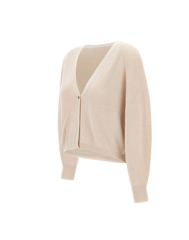 HEMISPHERE Cardigan in lana merino BEIGE Donna 