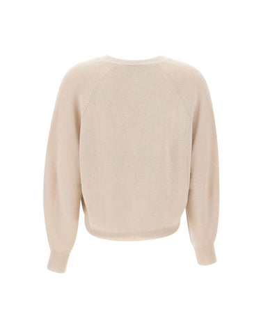 HEMISPHERE Cardigan in lana merino BEIGE Donna 