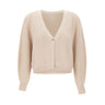 HEMISPHERE Cardigan in lana merino BEIGE Donna 