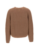 HEMISPHERE Maglia con scollo a V in misto cashmere BROWN Donna 