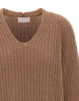 HEMISPHERE Maglia con scollo a V in misto cashmere BROWN Donna 