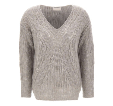 HEMISPHERE Maglia in misto cashmere e cotone GREY Donna 