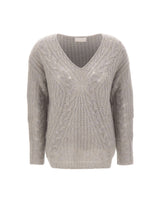 HEMISPHERE Maglia in misto cashmere e cotone GREY Donna 