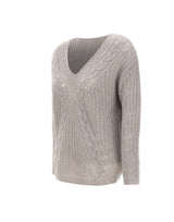 HEMISPHERE Maglia in misto cashmere e cotone GREY Donna 