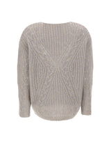 HEMISPHERE Maglia in misto cashmere e cotone GREY Donna 