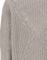 HEMISPHERE Maglia in misto cashmere e cotone GREY Donna 
