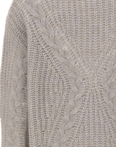 HEMISPHERE Maglia in misto cashmere e cotone GREY Donna 