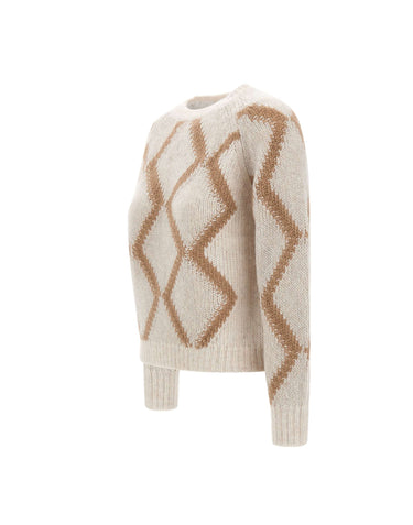 HEMISPHERE Maglia in misto cashmere a rombi MULTICOLOR Donna 