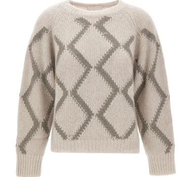 HEMISPHERE Maglia in misto cashmere a rombi GREY Donna 