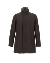 HERNO Cappotto in twill di misto lana BROWN Uomo 