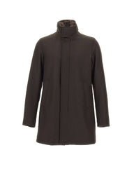 HERNO Cappotto in twill di misto lana BROWN Uomo 