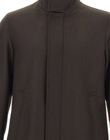 HERNO Cappotto in twill di misto lana BROWN Uomo 