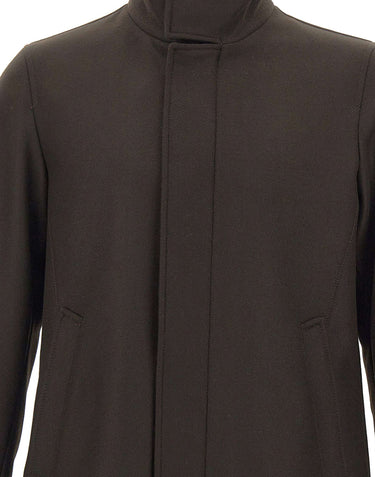 HERNO Cappotto in twill di misto lana BROWN Uomo 