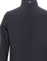HERNO Cappotto in twill di misto lana BLUE Uomo 