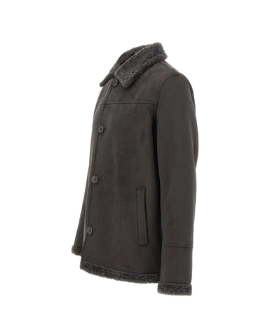 HERNO Giaccone in ecosuede GREY Uomo 